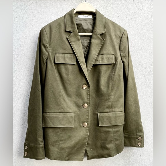 Liz Claiborne Military Style Olive Green Women’s Jacket Size 12P(fits size small - Picture 10 of 15